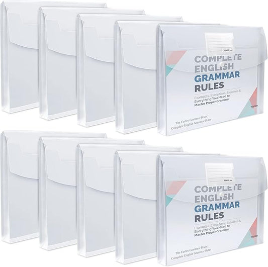 11 Pack Clear Plastic Envelopes File Folders,US Letter A4 Size Folder for Document, TFDLCG zm Poly Envelopes with 1 Inch Expansion for School Home Office Organizer(13"×9.5")