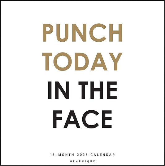 Graphique 2025 Punch Today in the Face Wall Calendar | 12” x 12” | Thick Paper | Home & Office Organizer | Large Monthly Grid | 3 Languages & Marked Holidays | 4 Month Preview Page for 2026