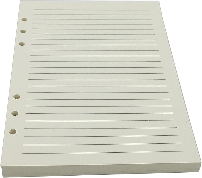 A5 Refill Paper, [3 Pack] 100GSM Thick Refillable Paper 6 Hole Filler Inserts Loose Leaf Paper