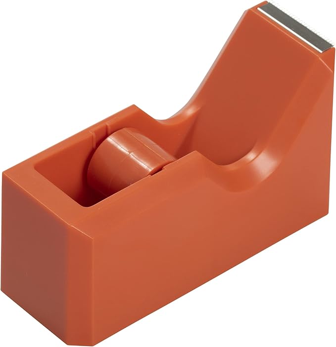 JAM PAPER Colorful Desk Tape Dispensers - Orange - Sold Individually