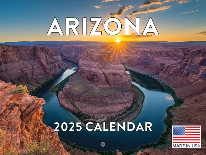 Arizona AZ Calendar 2025 Monthly Wall Calender 12 Month | American Made In The USA