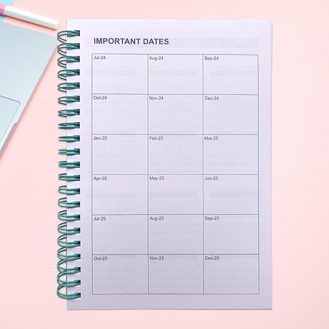 Cheneyboo 2024-2025 Planner - Monthly Weekly Daily Planner 2024-2025, July 2024- December 2025 Planner 18 Month Planner, 7.5"x10.2" Spiral Bound, Green