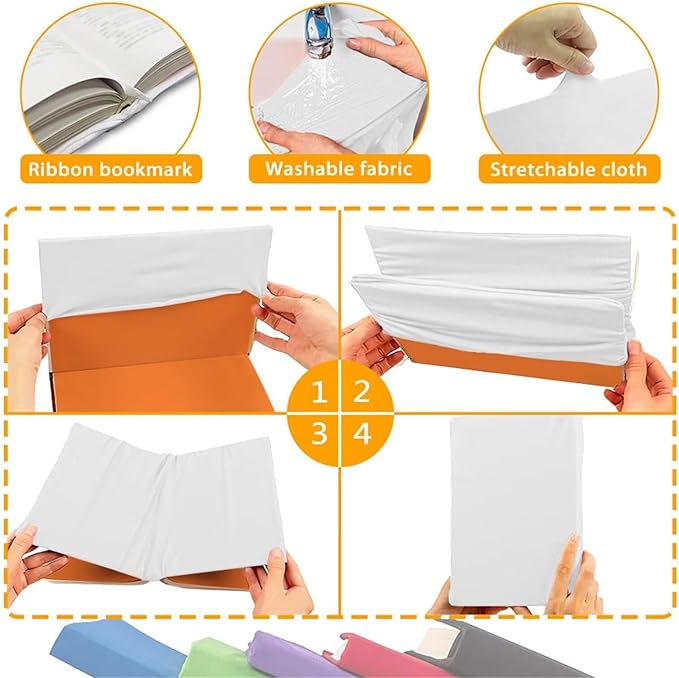 Gomyblomy Stretchable Bible Book Covers for Book Lovers Reusable Book Sleeve 9 x 11 Inch Suitable for Most Hardcover Books Stretchable Book Sox, A Joyful Heart is Good Medicine Print