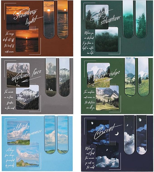 Magnetic Bookmarks Magnet Page Markers, 12 PCS Magnetic Page Clip for Students Teachers, Fun Book Marks for Reading (QS239)