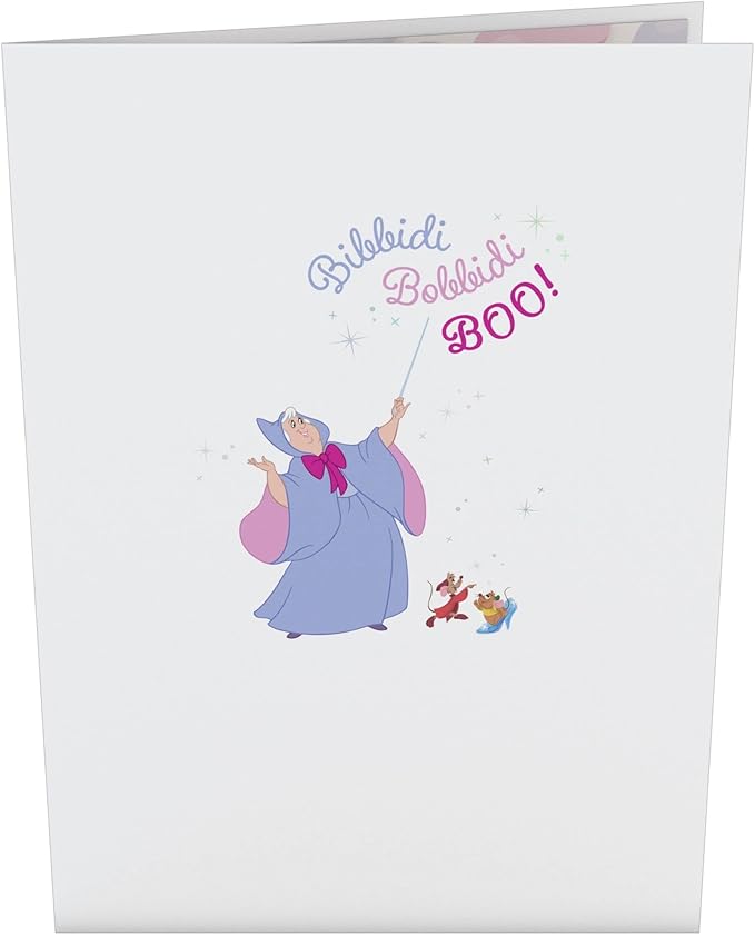 Lovepop Happy Birthday Pop-Up Card for Her and Him- 3D Disney Birthday Greeting Cards for Boys, Girls, Men, Women - Fair God Mother - 5" x 7" Cinderella Card - Blank Note Card & Envelope Included