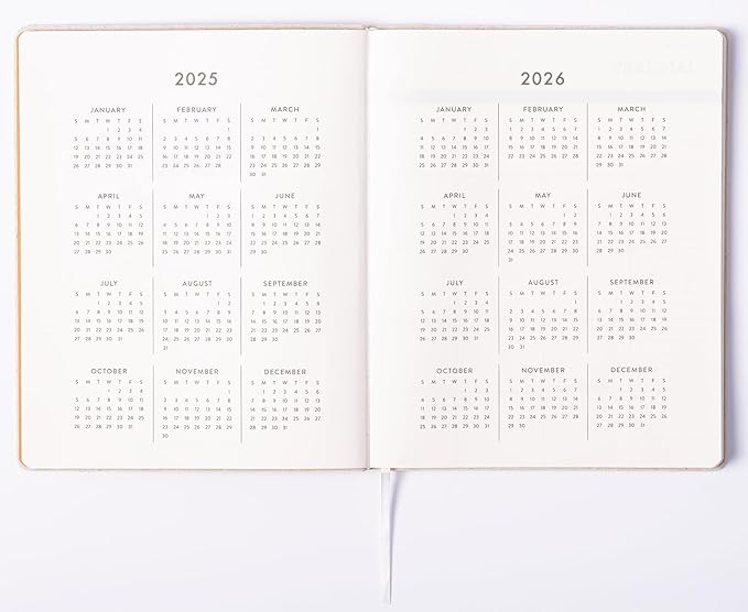 Eccolo 2025 Large Agenda Planner, 12 Month, Yearly, Monthly & Weekly Pages, Habit & Gratitude Tracker (Flexi-Cover - 8 x 10")