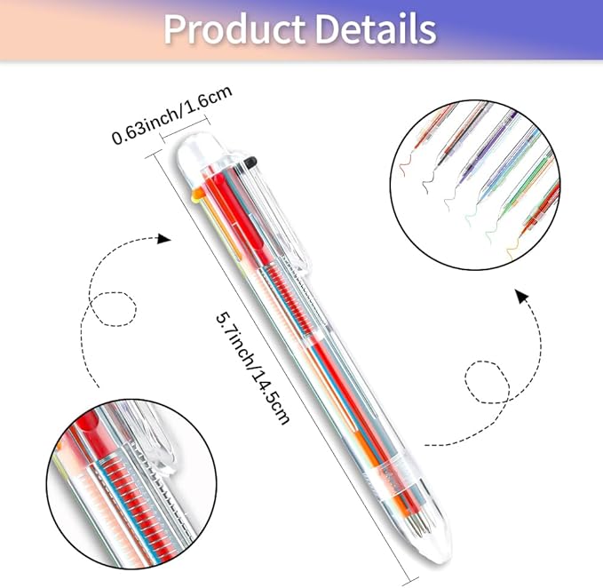 Valentines Classroom Favors 12 PCS Ballpoint Pens for School Classroom Must Have Colored Pens Ballpoint School Supplies Party Favors Office Supplies Back to School Gifts for Students Son Daughter