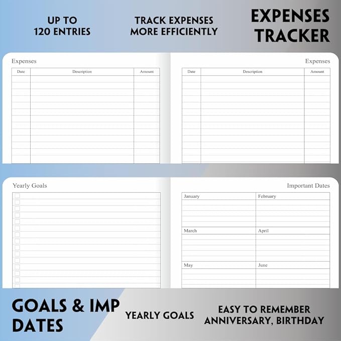 2025 Planner - Weekly and Monthly Planner Jan 2025 to Dec 2025, Vegan Leather Cover, Elastic Closure, 7”x9.25”, Grey