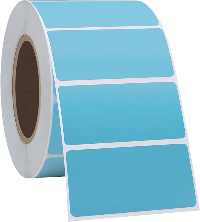 Hybsk 2x1 inch Color Direct Thermal Labels for Shipping, Barcodes, Address, Compatible with Rollo Label Printer & Zebra Desktop Printers,(2"x1",Light Blue)