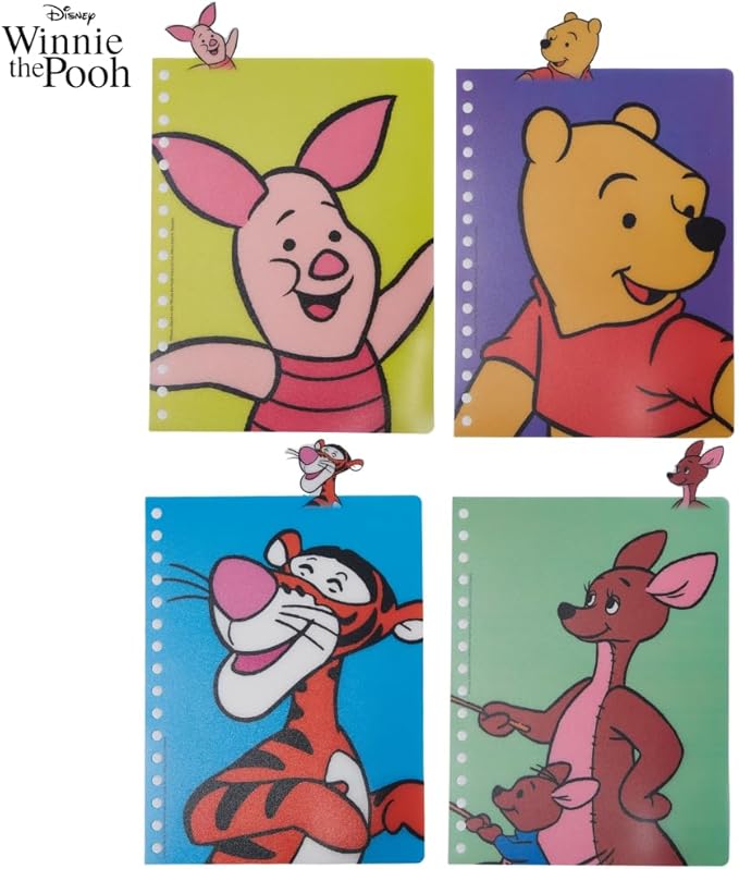 Innovative Designs Disney Winnie the Pooh Tab Journal Notebook, Spiral Bound, 96 Lined Pages, 8 x 7 inches
