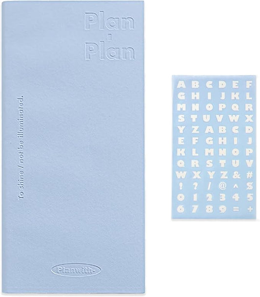 Soft Leather Pocket Notebook - 3.5" x 7.3" - to Do List Daily Planner with 160 Pages & Stickers - Ideal for Daily Plans, School, and Office Supplies (Blue)