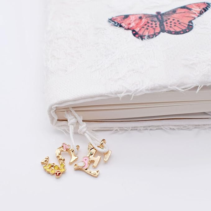 BLBMH Butterfly Book Covers for Paperbacks Book Cover Fit for 5.5x8.5 inch Adjustable Book Sleeve Cover for A5 Books Softcover Protector for Notebook Bible - Beige