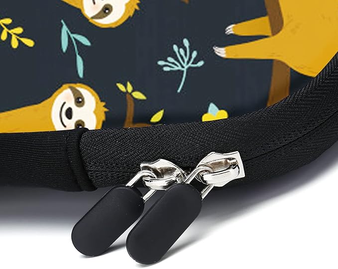 11.6" 12.2 inches Laptop Sleeve Chromebook Case Ultrabook Case Notebook Sleeve Tablet Case Neoprene Handle Sleeve for Men Women, Two Pockets Fit Apple MacBook Air Samsung Acer HP DELL(Sloth)