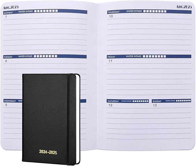 Cheneyboo Planner 2024-2025, Monthly Weekly Daily Planner 2024-2025, July 2024- December 2025,18 Month Planner,5.2"x7.5",Black