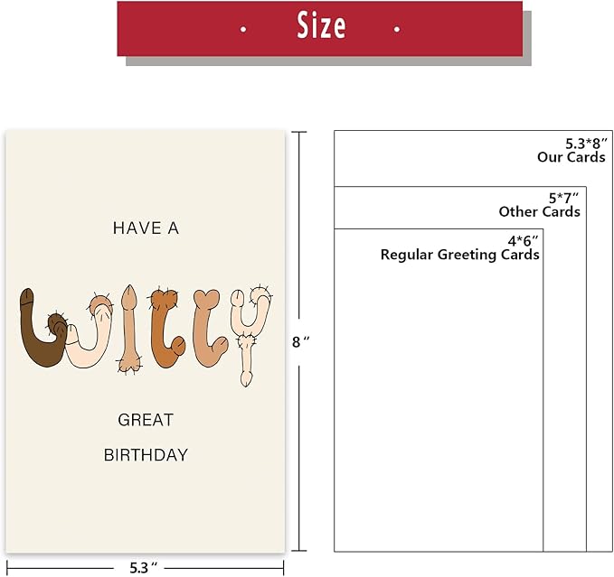 Funny Birthday Card for Women Men,Rude Birthday Gifts Card for Wife Girlfriend, Humourous Birthday Greeting Card for Female Friends