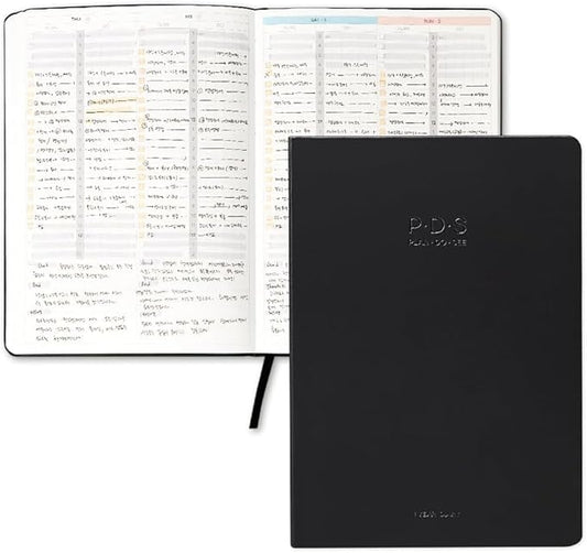[ORODA] 2025 PDS (PLAN DO SEE) Diary, Weekly and Monthly Planner for Organization and Planning, 10 Minutes Time Block, Italian PU Hard Cover, 5.8” x 8.2”
