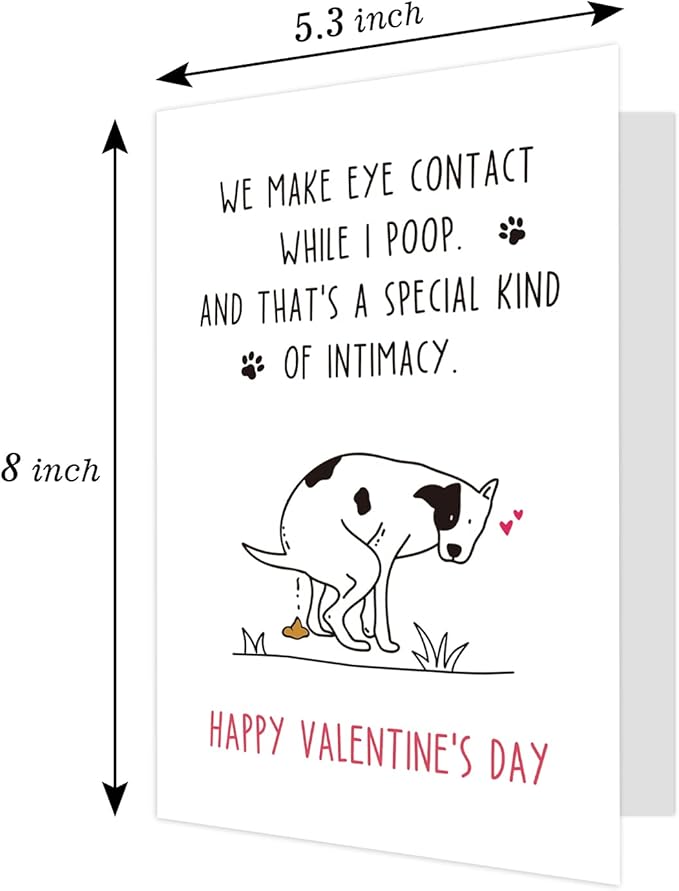 Ogeby Funny Valentines Day Card from Dog, Humor Valentines Day Gifts for Dog Lover, Cute Dog Valentines Gift ideas for Men Women
