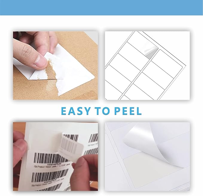 2"×4" Shipping Labels, JIQEZNL Premium 10 UP Address Labels, 1000 Mailing Labels for Envelopes for Laser/Ink Jet Printer, White Paper Printable Sticker Labels 10 Per Sheet 8.5"×11"