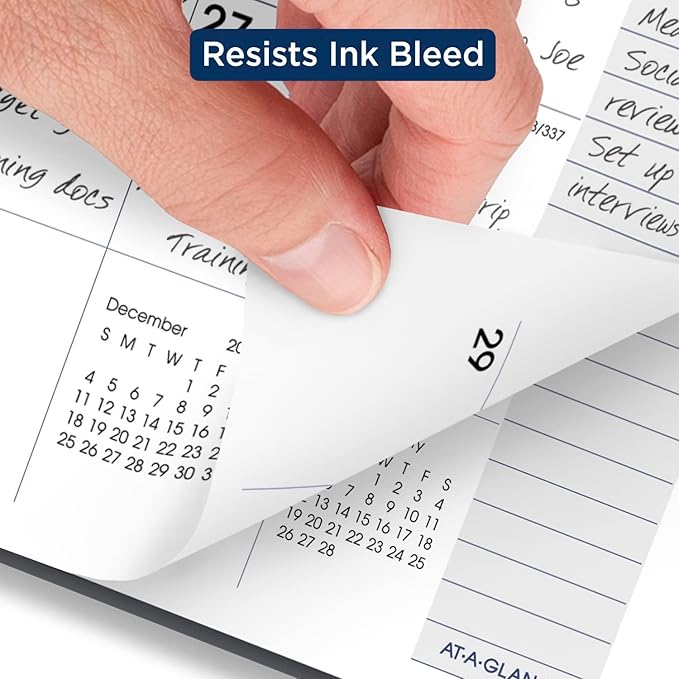 AT-A-GLANCE 2024 Weekly & Monthly Planner, DayMinder, 5" x 8", Small, Spiral Bound, Monthly Tabs, Gray (GC2000724)