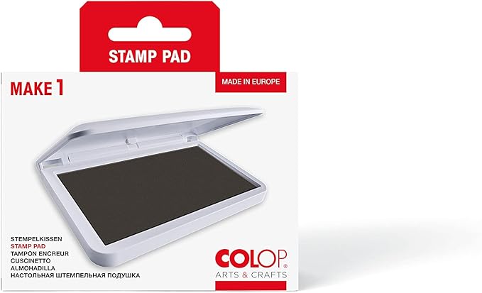 COLOP Make Series, Ink Stamp Pads, with Non-Toxic Premium Ink, Water-Based Acid-Free (Fancy Grey, Make 1-1-15/16" x 3-1/2")