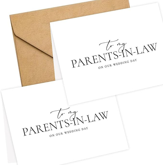 LADY&HOME To My Parents-in-law on My Wedding Day Card,Wedding Day Card to Parents-in-law,Thank Parents-in-law Wedding Day Card (A1:Parents-in-law)