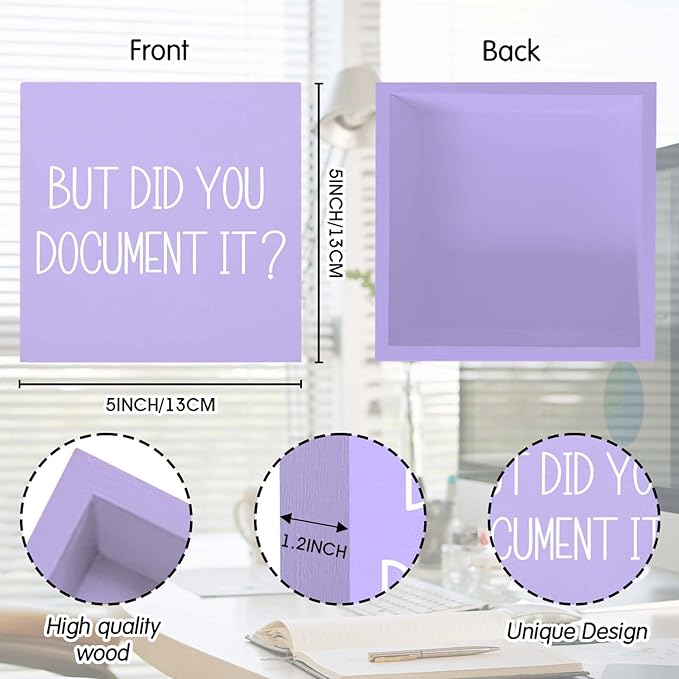 Purple Office Decor Desk Accessories Purple Office Gifts Purple Decor Sign for Cubicle Decor or Desk Decorations for Women Home & Office Cute Desk Accessories Gifts for Women Coworker
