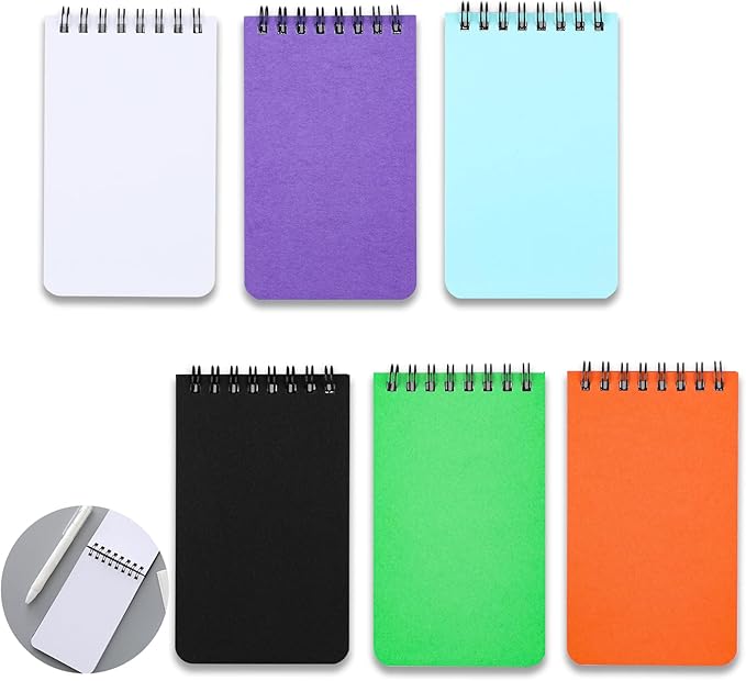 Pocket Notebook Small Notepad Pocket Notepad Small Spiral Notebooks 3X5Inches (6-blank)