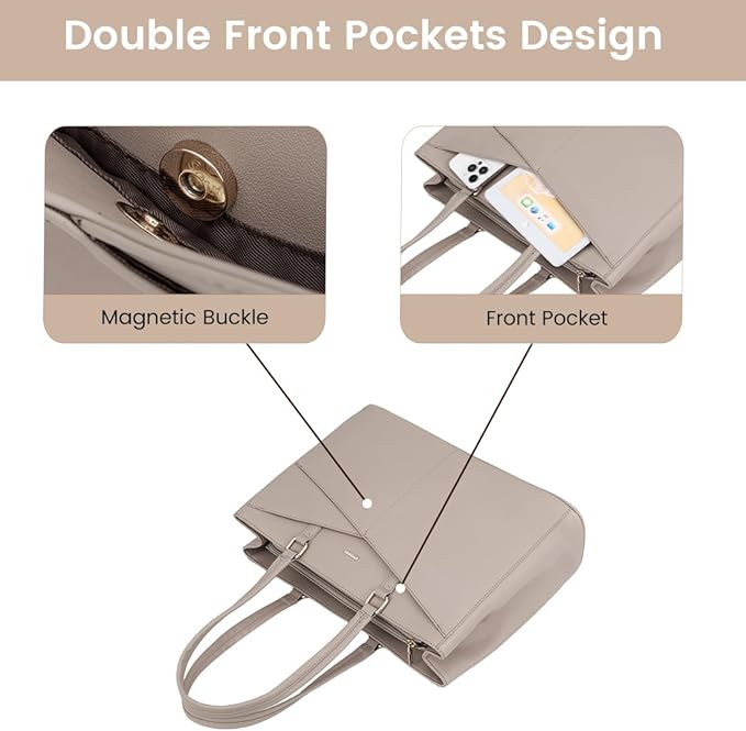 LOVEVOOK Laptop Tote Bag for Women, Office Work Bag Briefcase fit for 15.6 inch Laptop, Large Capacity Teacher Computer Bag Handbag