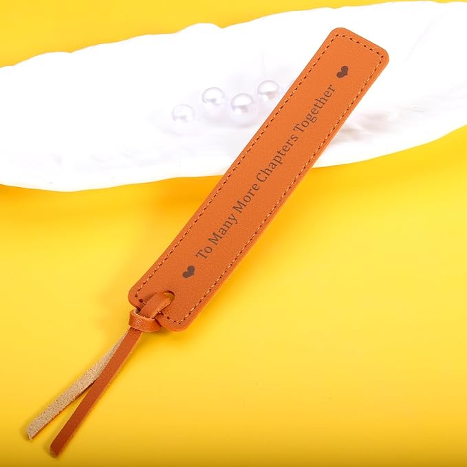 Wedding Leather Bookmark Gifts for Women Men 3rd Anniversary Valentines Day Bookmark Gifts for Him Her Wife Husband Birthday Gifts for Best Friend Bride Groom Women Book Marks for Booklover