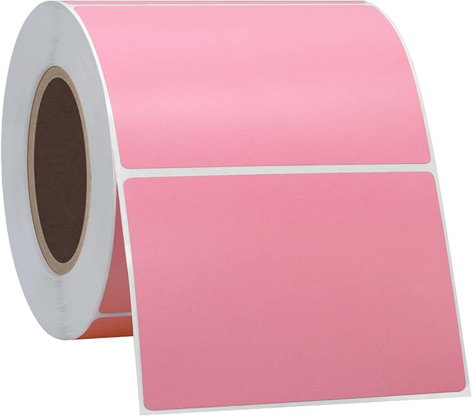Hybsk 3x2 inch Color Direct Thermal Labels for Shipping, Barcodes, Address, Compatible with Rollo Label Printer & Zebra Desktop Printers(3"x2",Pink)