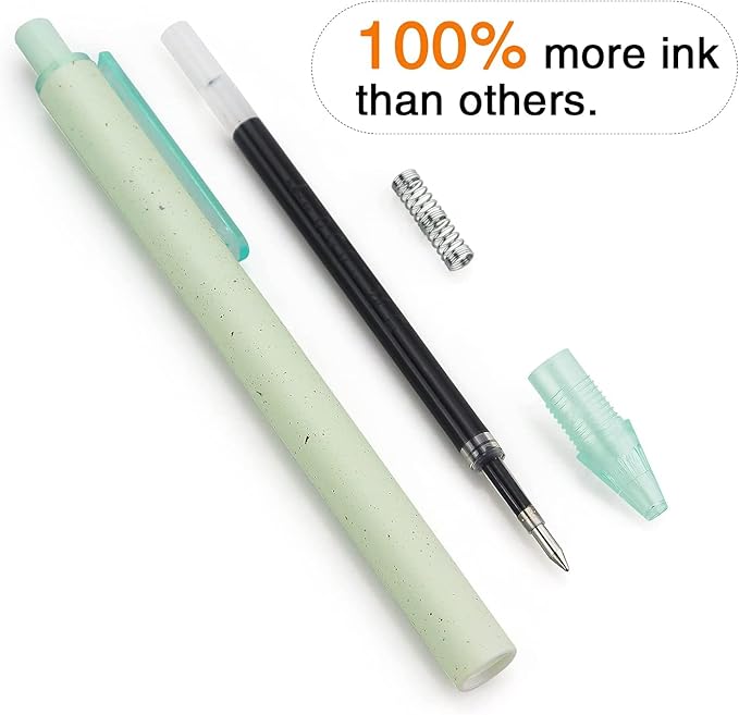 12 Pack Cute Pink Pens Black Ink for Note Taking Writing Retractable Gel Pen Pretty Quick Drying Ink 0.5mm Ballpoint Fine point Pretty Premium Office Students School Art Supplies (Mixed)