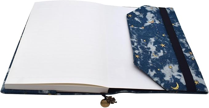 BLBMH A5 Book Covers for Paperbacks Adjustable Fabric Book Sleeve Cover Protector Fit for 5.5x8.5 inch Hardcover Softcover Book Novels Notebook Bible - BC57 Denim