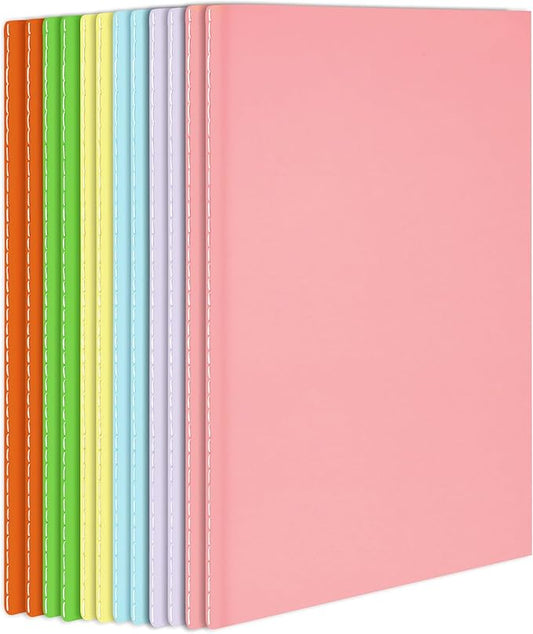 12 Pack Blank Books for Kids - 5.5"x 8.3", 60 Pages - Small Journals Bulk, Girls Notebooks for Drawing & Writing, Sketchbooks w/Colorful Soft Cover, Unlined Paper, A5 Travel Size