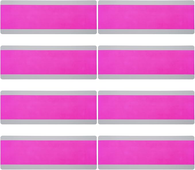 YOKIVE 8 Pcs Guided Reading Strips, Book Highlighter Strips Reading Tracker Bookmark Teacher Supply, Great for Classroom (Rose Red Transparent, 7.48"x2.76")