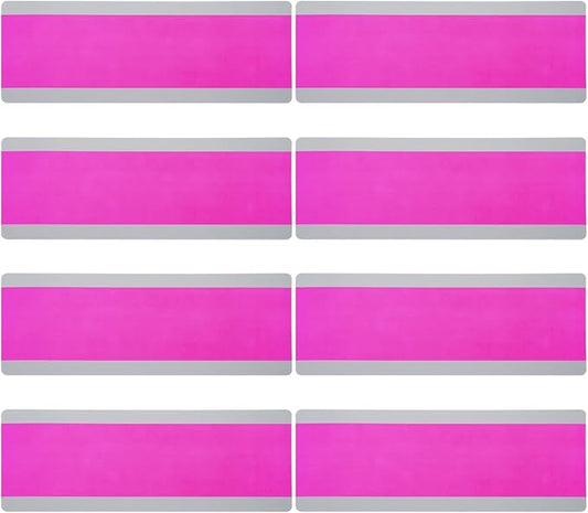 YOKIVE 8 Pcs Guided Reading Strips, Book Highlighter Strips Reading Tracker Bookmark Teacher Supply, Great for Classroom (Rose Red Transparent, 7.48"x2.76")