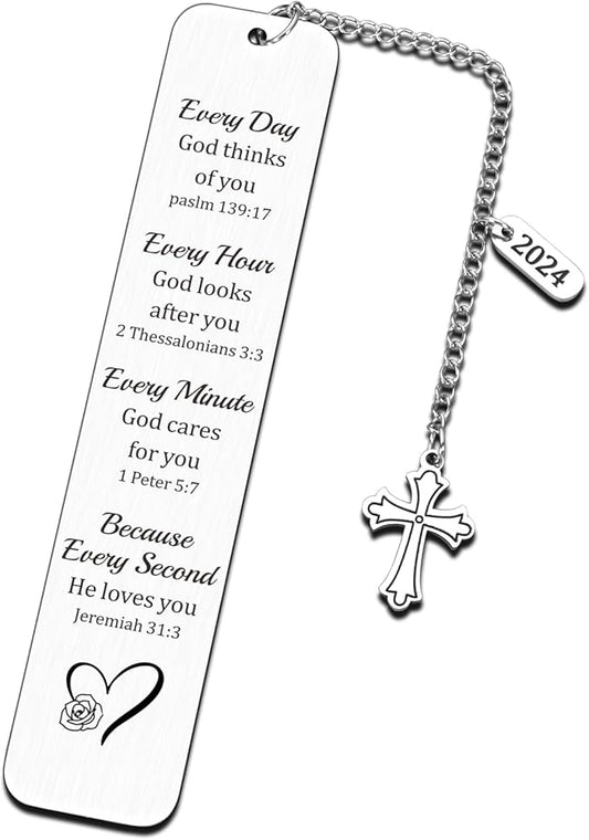 Baptism Gifts for Teen Boys Christening Bookmark for Him Her Friends Bible Verse Bookmarks Catholic 2024 Graduation Gifts for Her Him Christmas Gifts for Son