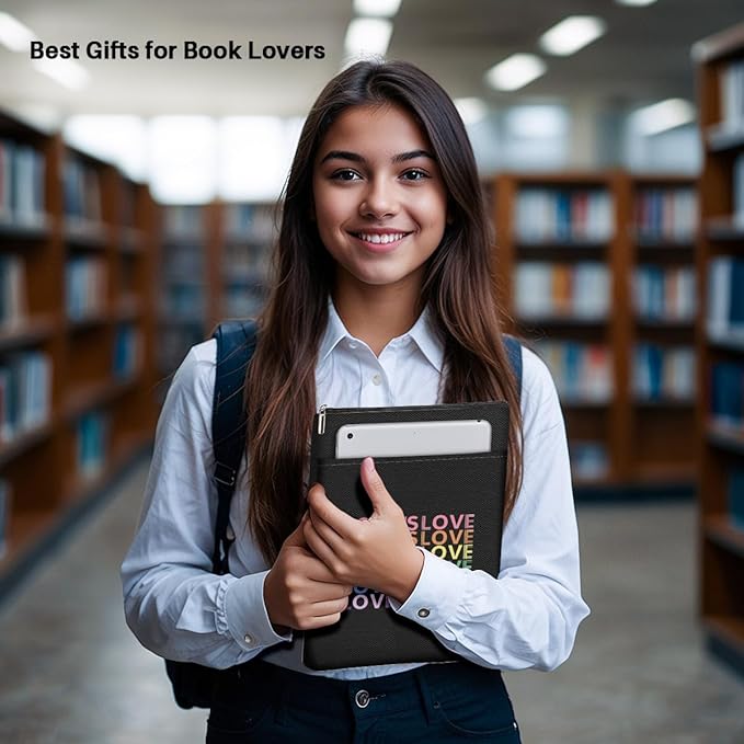 Book Themed Gifts Waterproof Book Sleeve Book Pouch LGBT Equality Rights Reading Gifts for Women Best Friend Book Covers for Paperbacks Book Accessories Book Protector with Zipper and Front Pocket