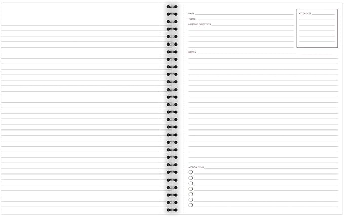 Cambridge Notebook, Business Notebook, 8-1/4" x 11", 80 Sheets, Ruled, Meeting Notes, Flexible Cover, Wirebound, Gray (06132) (Pack of 2)