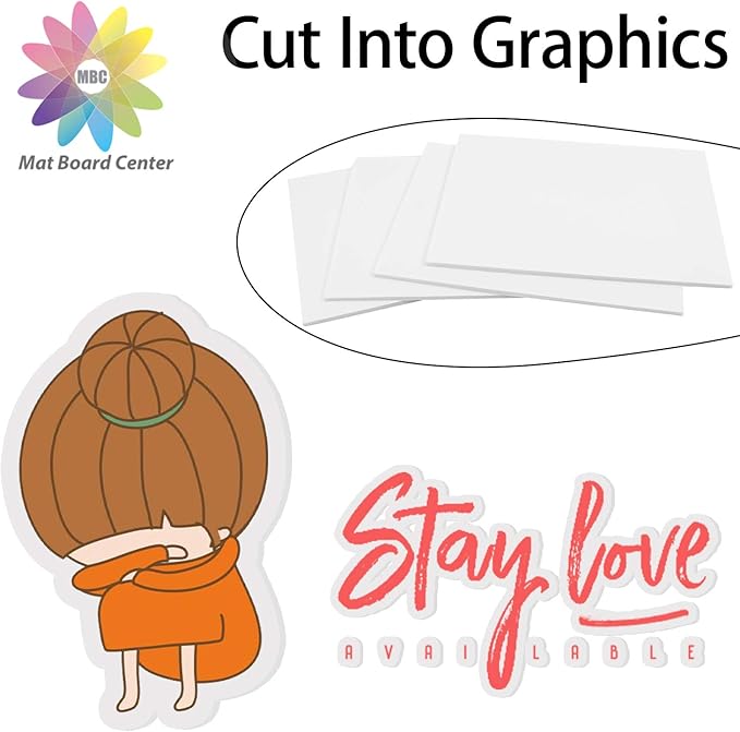 Mat Board Center, Pack of 10 Acid-Free Foam Boards, 8x10 inch White Foam Boards, 1/8" Thick