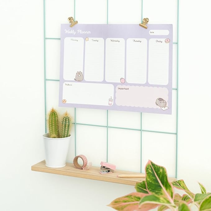 Pusheen Weekly Planner A4 | Pusheen Calendar | Family Calendar | 54 Tear Off Pages | Desk Calendar | Organiser Planner | Pusheen Gifts | To Do List | Pusheen Cat