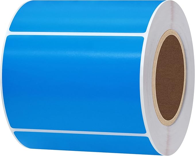 Hybsk 3x2 inch Color Direct Thermal Labels for Shipping, Barcodes, Address, Compatible with Rollo Label Printer & Zebra Desktop Printers(3"x2",Blue)