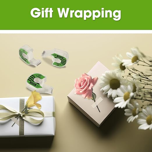 Invisible Tape with Dispenser, Home Office Supplies and Back to School Supplies for College and Classrooms, Matte Finish, 3/4 in x 650 in, 12 Pack