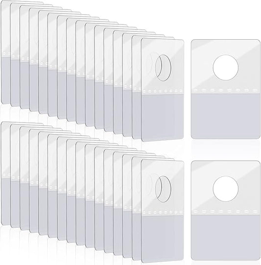 Prudiut 800 Pcs Large Hang Tabs 1×1.5 Inch Round Hole Hang Tags Self-Adhesive Hanging Tabs Heavy Duty Display Tags for Hanging Retail Displays