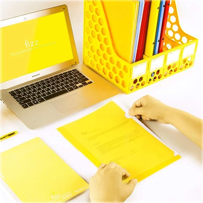 L-Type Plastic Folder Safe Project Pockets Transparent Clear Document Folder 12pcs for A4 paperPlastic Paper Jacket Sleeves in Assorted Project Folders（Yellow）