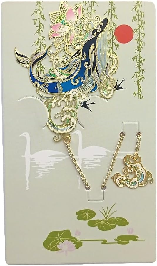 MOZART Kunai Gift Box Chinese Style Brass Bookmark Classical Mythological Characters Mountain and Sea Sutra Series Creative Cultural Copper Bookmark Metal Bookmarks