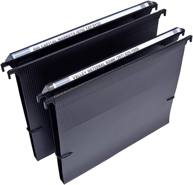 Ultimate Office MagniFile Hanging File Folders (Black, 1/2" Box-Base, Set 2)