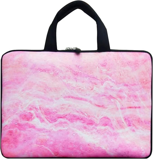 11 11.6 12 12.5 inch Laptop Carrying Bag Chromebook Case Notebook for Apple MacBook Air Samsung HP DELL Lenovo Asus (Pink Marble2)