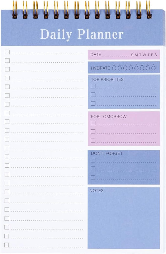 To Do List Notepad, 52 Sheets Daily Planner Notepad, 5.2"x7.8" To Do List Notebook, Undated Daily Planner 2024 for School/Office Supplies