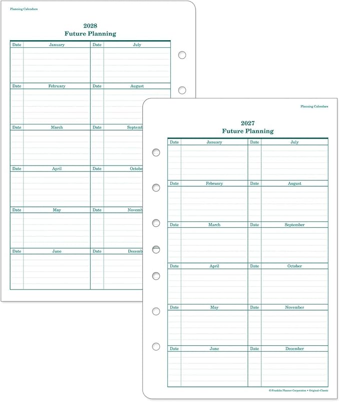 FranklinCovey - Original Two Page Per Day Ring-Bound Planner (Classic, Jan 2025 - Dec 2025)