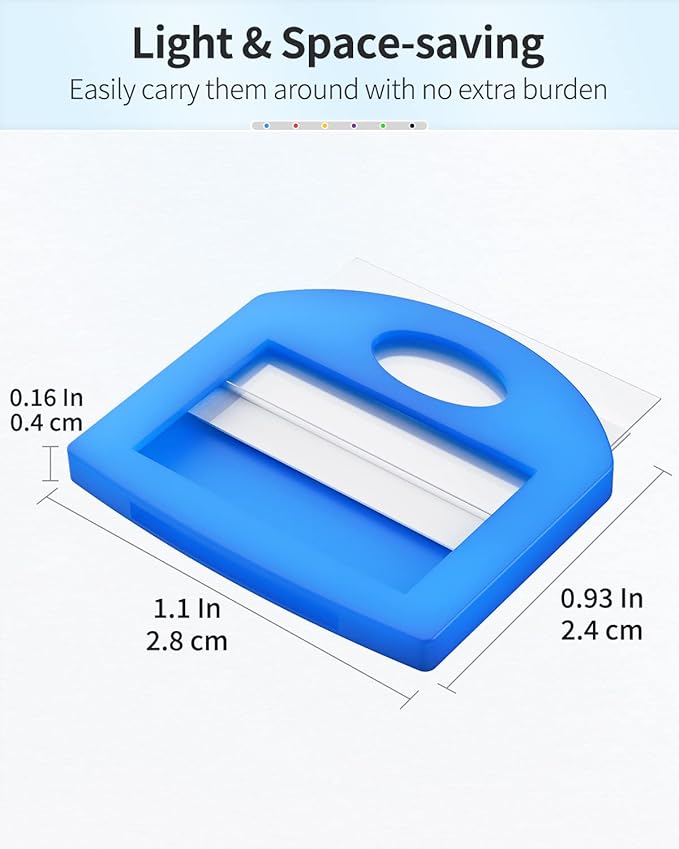 Uniclife 48 Pcs Key Cap Tags 1 Inch Key Covers Protectors with Blank Paper Labels and Clear Windows Soft Key Identifiers for Standard Regular Thin Flat House Keys (Not for Odd-Shaped Keys), 6 Colors